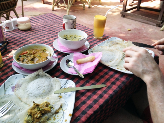 Traditional Kerala breakfast at Blue Moon